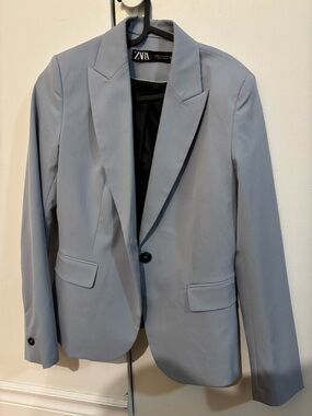 Zara pale blue women blazer